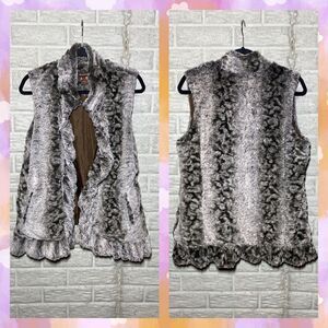 Furry Brown Vest Women's Size Small